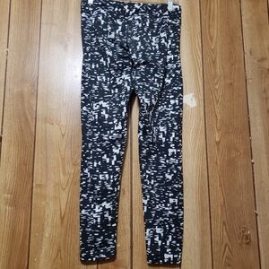 Adidas Climalite Black And White Womens  Leggings Pants Sm  (8-10)